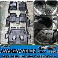 TOYOTA VELOZ / AVANZA 2022 - 2025 5D EXTENDED DEEP DISH MATTING FLOOR LINER