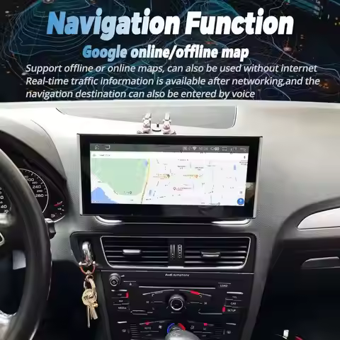 Navirider 8.8/10.25INCH Carplay Qled Screen For AUDI Q5 SQ5 09-16 Video Player Stereo Android14 GPS 