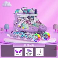 Michiki Inline Skates Set for Kids: โรลเลอร์สเก็ตแบบปรับได้สําหรับเด็กชายและเด็กหญิง เหมาะสําหรับเล่