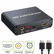 HDMI ARC Audio Extractor DAC ARC L/R Coaxial SPDIF Jack Extractor Return Channel Converter For Fiber