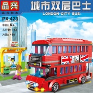 mainan budak perempuan mainan budak lelaki Pinxing 423 City Series London Bus Engineering Vehicle As