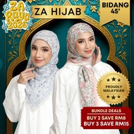 ZOE ARISAH Tudung Printed Bidang 45 Bawal Bercorak Hijab Murah Premium Cotton Voile Senang Bentuk Mu