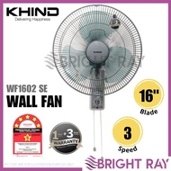 KHIND WF1602 SE 16” Wall Fan Special Edition 3 Control Speed Built-in Safety Thermal Fuse 3 Years Warranty Kipas Dinding