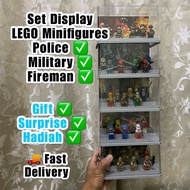 Set display minifigures lego hadiah suprise gift (lego askar bomba ninja racer team) character milit