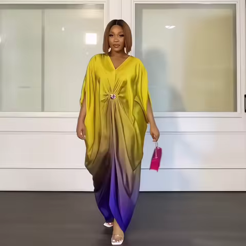 2023 Summer African Fashion Design Sleek Rayon Dress Nigeria's Latest Abaya