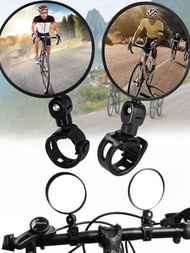 2入組/套自行車後視鏡可折疊凸面鏡適用於山&amp;路