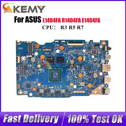 E1404FA Laptop Motherboard For ASUS EeeBook E14 R1404FA E1404F L1404FA E1404FA Mainboard W/ R3 R5 R7