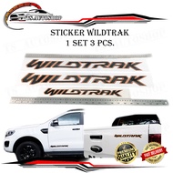 สติ๊กเกอร์"sticker WILDTRAK ติด Ford Ranger 2021 สีเทาดำขอบส้ม 1 ชุด 3 ชิ้น " ด้วย "บริการให้คำปรึกษ