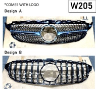 Mercedes Benz W205 Front Grill with Logo (Clear Stock Sales!!!)