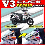 HONDA CLICK V3 STICKER DECALS /CLICK 125 V3 DECALS / CLICK V3 DECALS / CLICK V3 STICKER / CLICK V3