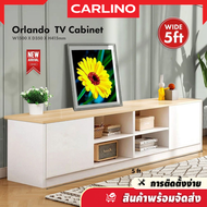 CARLINO: ชั้นวางทีวี ตู้ทีวี สไตล์ Minimal เรียบหรู เหมาะสำหรับห้องนั่งเล่น Orlando TV Cabinet