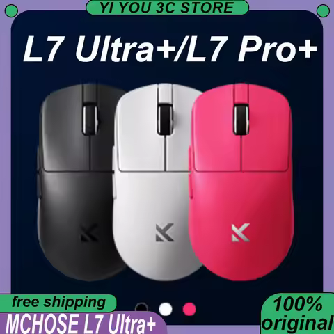 MCHOSE L7 Ultra+ Esports Mouse Wireless Tri-mode Bluetooth PAW3395 Lightweight PC Esports Laptop Gam