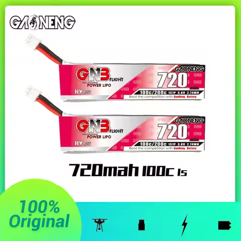 GNB 720mAh 1S 3.8V 100C LIHV Lipo Battery PH2.0 Plug Connector for Racing FPV Brushle Kingkong LDARC
