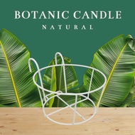 Balcony hanging flower basket with round iron frame, two curved balcony hangers, 22cm mouth, 6cm han