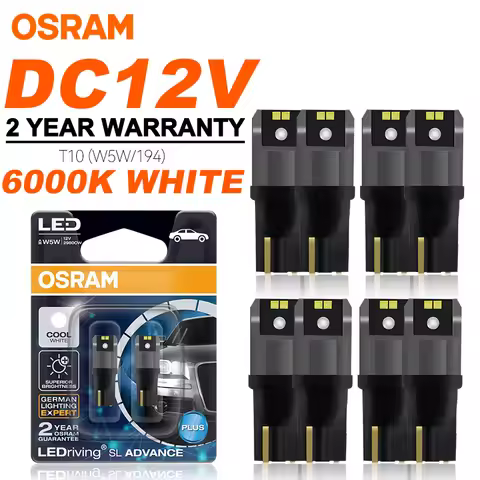 OSRAM LED T10 6000K W5W 194 LEDriving SL Advance 6000K White Car Reading Bulb Door Lamps Interior Li