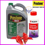 PRESTONE MAX ASIAN VEHICLES 50% car engine coolant - green - 3.78L can + Wurth radiator flush
