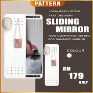 PATTERN Sliding Invisible Mirror Cermin Panjang Hidden Wall Mirror 挂镜 Hang Mirror Cermin Gantung