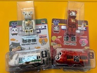 Bearbrick BE@RBRICK BAPE 招財猫 & 達磨 100％ + Bearbricktrain BE@RBRICKTRAIN 電車
