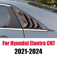 For Hyundai Elantra CN7 2021 2022 2023 2024 Rear window triangular louver decorative frame ABS mater