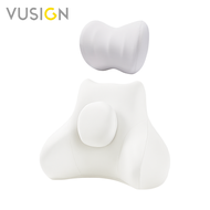 Vusign หมอนรองคอ เบาะรองหลัง ช่วยบรรเทาอาการปวด ซัพพอร์ตคอและหลัง นุ่มสบาย ถอดซักได้ headrest