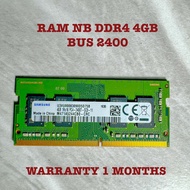 RAM Notebook DDR4 4GB แรมโน๊ตบุ๊ค มือสอง ราคาถูก รับประกัน1เดือน