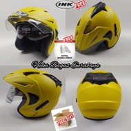 INK HELM MODEL INK JP8 DOUBLE VISOR KUNING DOF KW bukan cargloss,bogo