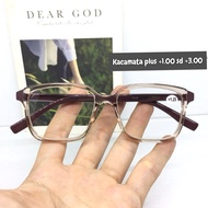 Kacamata Baca +1.00 sd +3.00 Cowok Cewek Tangkai per lengkap Box dan Lap