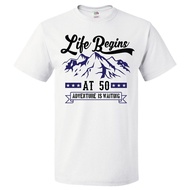 50Th Birthday Gift For 50 Year Old Life Begins T Shirt