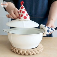 PEWANYMX Pot Handle, Thicker Cloth Cover Anti-Scalding Pot Triangle Hat, Enamel Pot Cotton Insulation Pot Holder Kitchen
