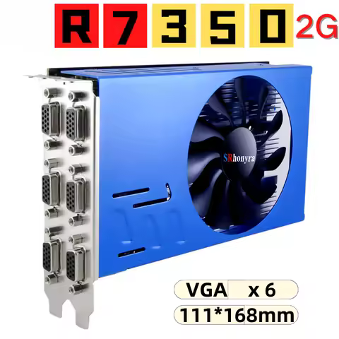 SRhonyra AMD R7 350 Multi Monitor Graphics Card,4/6VGA 2G/4G GDDR5 Video Card For Stock Trading