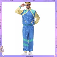 Couples Hippie Costumes Male Women Carnival Halloween Vintage Party 70s 80s Rock Disco Clothing Suit