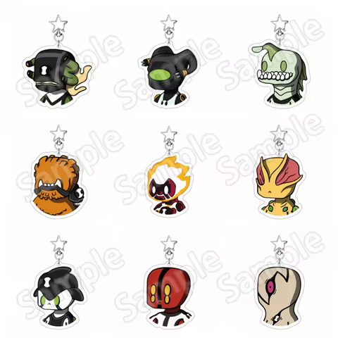 Ben 10 Chibi 6cm Acrylic Keychain, High Definition Double-Sided Sandwich Printing Anime Bag Charm Me