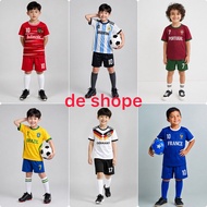 Latest national team children's football suit, quality arhan football shirt football set