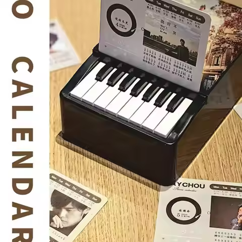 Taylors Piano Calendar 2025 Mini Piano Calendar Desktop Peripheral Ornaments with 32 Music Calendar 