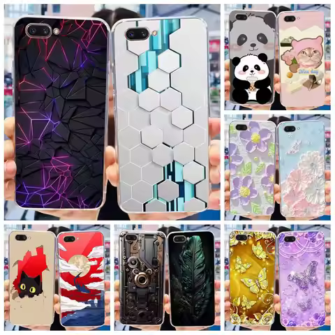 For Oppo A3S Case CPH1803 OppoA3S Fashion Marble Soft Silicone Clear Cover For OPPO A5 AX5 Funda A12