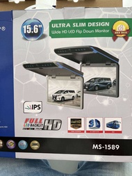จอเพดาน จอหลังคา รถยนต์ 15.6" MS-1589 มี HDMI input AV input AUX USB drive ขนาดบาง เหมาะกับรถตู้ VO