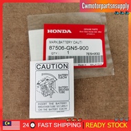[SAME DAY DELIVERY] EX5 STICKER BATTERY ORIGINAL HONDA 100% (3D-A12-02)