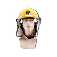 หมวกดับเพลิง ปีกรอบผ้าคลุมอลูมิเนียม สีเหลือง penco PC-