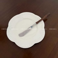 Orange 420 Stainless Steel Japanese Simple Wooden Handle Western Knife Butter Knife Fork Dessert Che