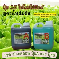 ปุ๋ย ABไฮโดโปรนิกส์ สูตรน้ำเข้มข้น สำหรับกินใบ หรือพืชกินผล ชนิดกินผล ขนาด1000 ml A 1ลิตร B 1ลิตร สูตรใหม่