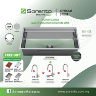 Sorento 88CM Honey Comb kitchen sink SRTKS8848 Multifunction sink stainless steel 304 sinki dapur wi