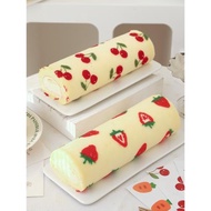 蛋糕卷圖紙烘焙模具專用紙櫻桃草莓檸檬彩繪蛋糕卷28*28烤盤家用