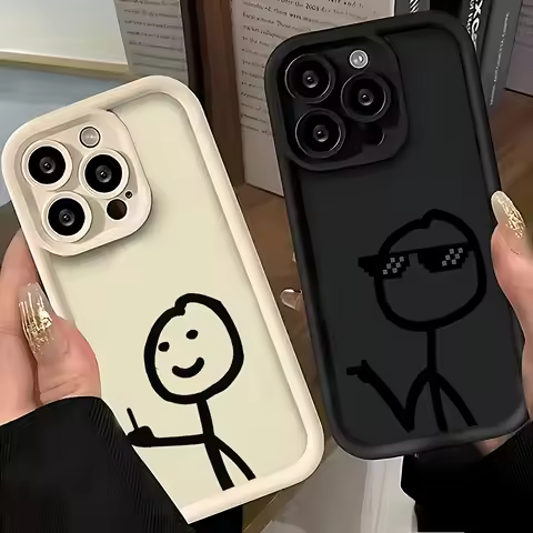 Cartoon Funny Stickman Phone Case for Motorola Moto Edge G15 G24 50 G35 G05 G34 E14 G75 G PLAY G85 4