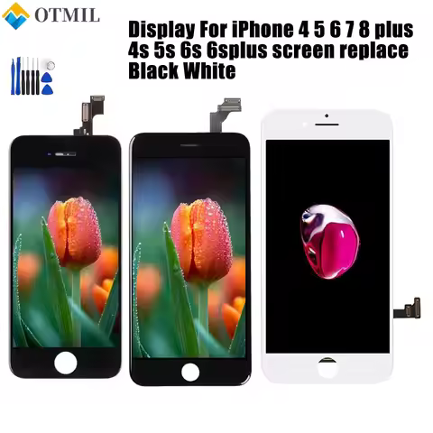 AAA Display Screen Replacement For iPhone 4 5 6 7 8 Plus 4s 5s 6s Screen Digitizer Assembly For iPho