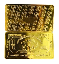 1 oz One Troy Ounce American Buffalo .999 Pure Titanium Gold Plated Bullion Bar Ti Element (Defects)