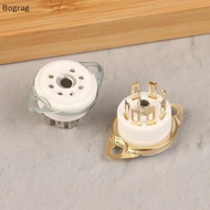 [Bogr] 2 PCS 7pin B7G Ceramic Vacuum Tube Soet Valve Base For 6Z4/EAA91/EC92, Etc. Vintage Audio Amp