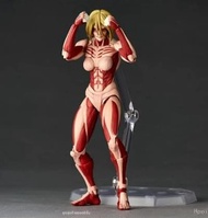Bandai | ฟิกเกอร์ไททันหญิง Attack On Titan แบบ Revoltech ขยับได้ ของสะสม ตกแต่งโต๊ะ สำหรับนักสะสมอนิ