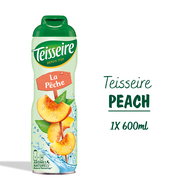 Teisseire Peach Syrup 600ml | Teisseire น้ำเชื่อมกลิ่นพีช 600มล.