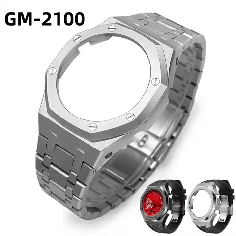 GM-2100 Stainless Steel Case Strap for Casio GM2100 GBM-2100 Mod Kit For G-SHOCK GBM2100 Metal Bezel