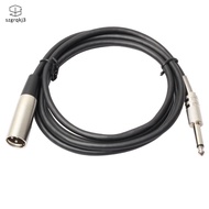[szgrqkj3] 3Pin XLR to 1/4" 6.35mm XLR M/M Plug Microphone Adapter Cable Cord 6ft